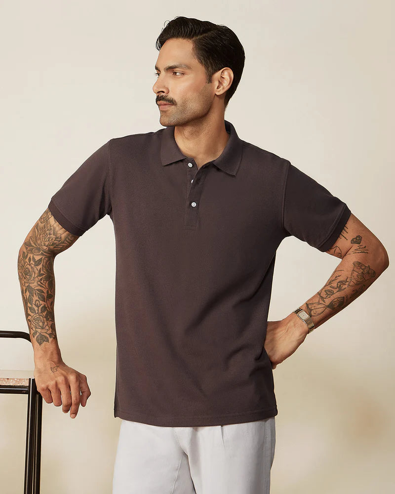 Signature Classic Button Polo T-Shirt