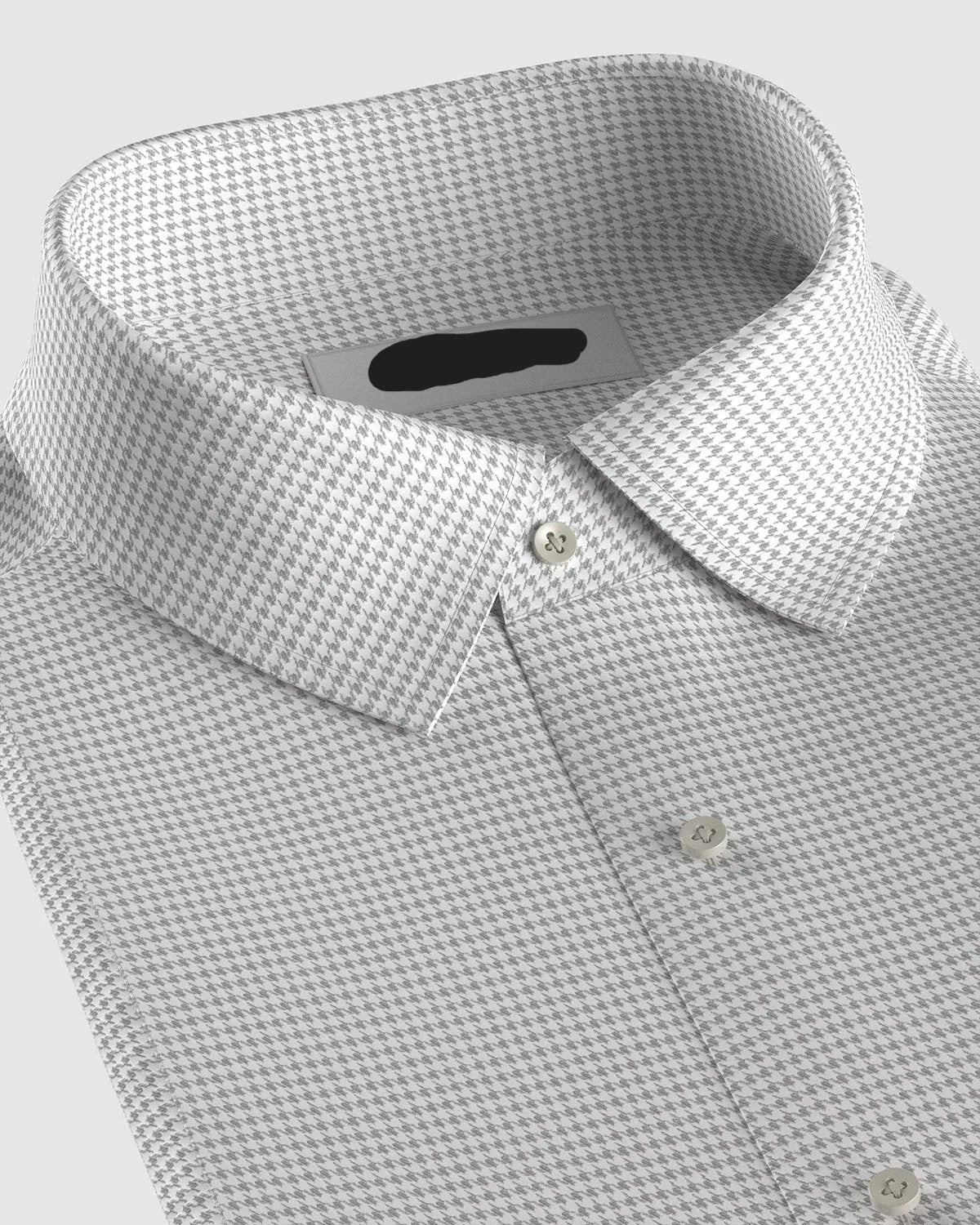 Giza Cotton Houndstooth Shirt