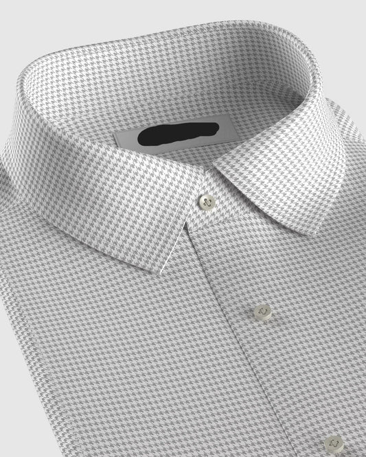 Giza Cotton Houndstooth Shirt