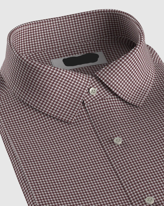 Giza Cotton Houndstooth Shirt